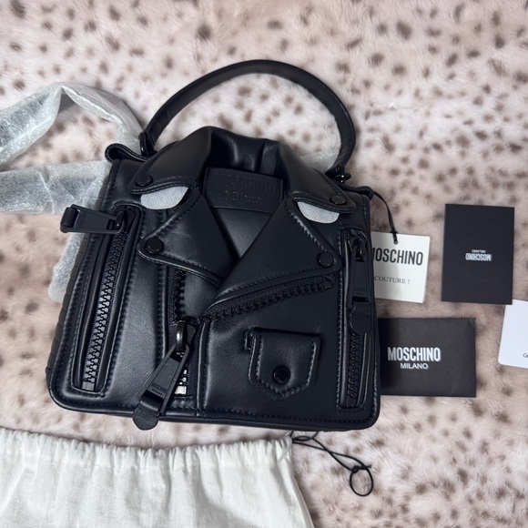 Moschino Handbags - Moschino Leather Biker Bag